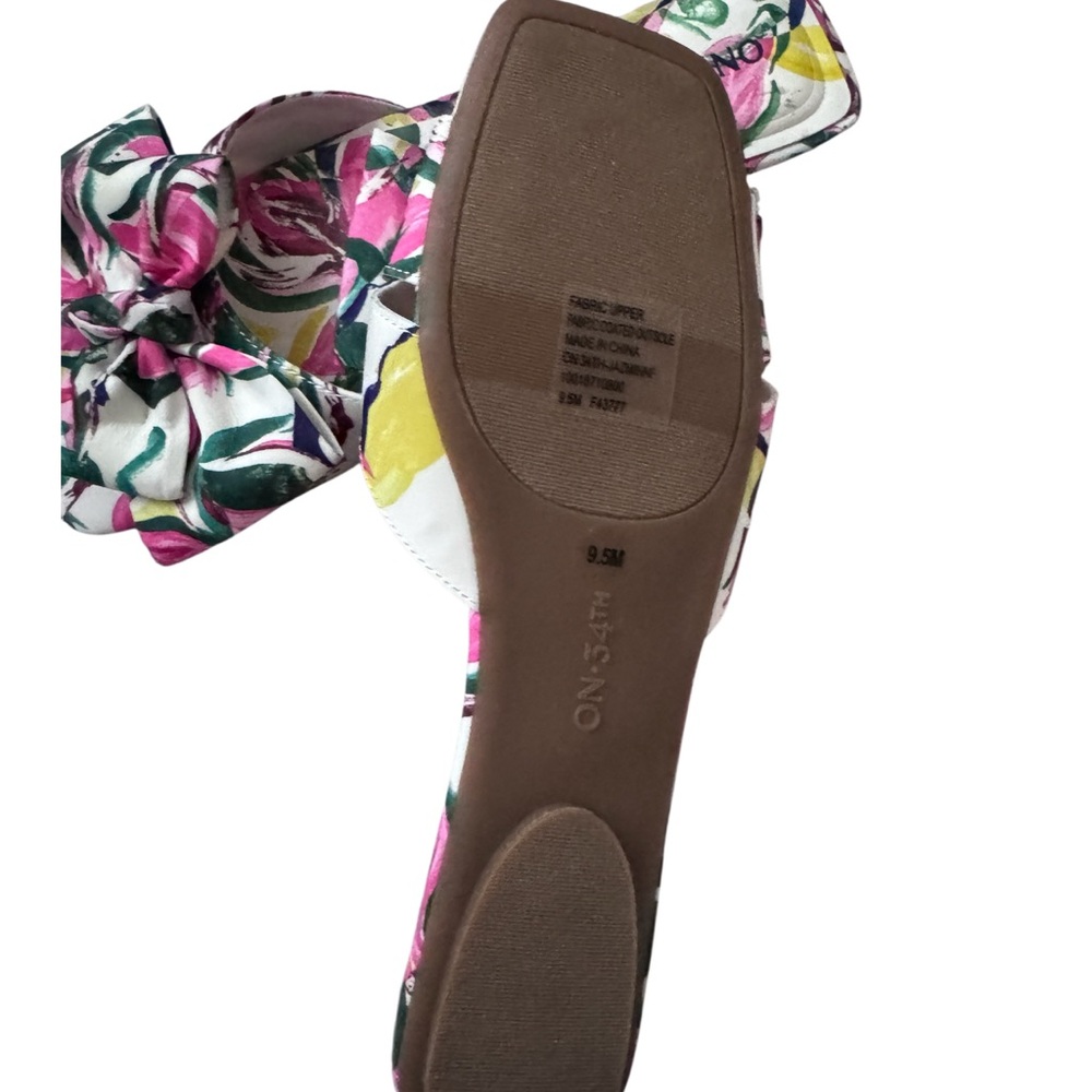 Pink and Green Floral Sandals - Picture 4 of 5